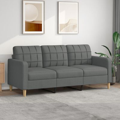 vidaXL B-Ware 3-Sitzer-Sofa Dunkelgrau 180 cm Stoff