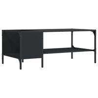 vidaXL Couchtisch mit Regal Schwarz 100x51x40 cm Holzwerkstoff