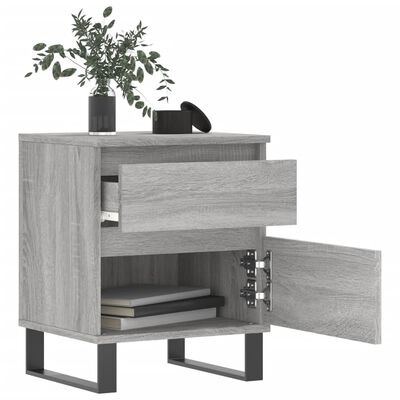 vidaXL Nachttische 2 Stk. Grau Sonoma 40x35x50 cm Holzwerkstoff