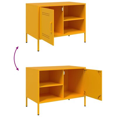 vidaXL TV-Schrank Senfgelb 68x39x50,5 cm Stahl