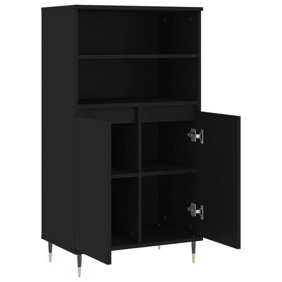 vidaXL Highboard Schwarz 60x36x110 cm Holzwerkstoff