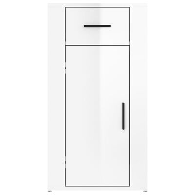 vidaXL Büroschrank Hochglanz-Weiß 40x49x75 cm Holzwerkstoff