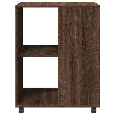 vidaXL Beistelltisch mit Rollen Braun Eiche 55x60x78 cm Holzwerkstoff