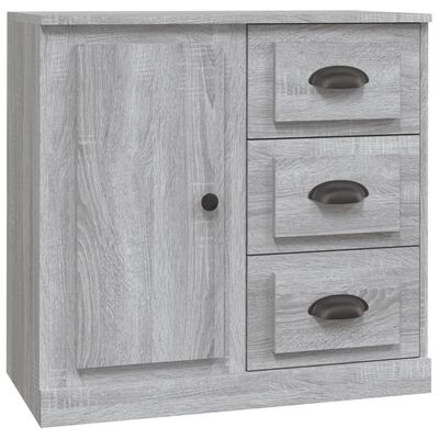 vidaXL Sideboards 2 Stk. Grau Sonoma Holzwerkstoff