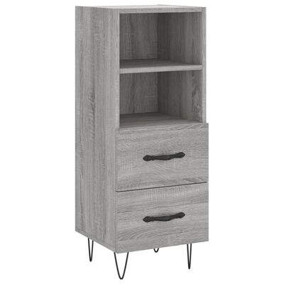 vidaXL Highboard Grau Sonoma 34,5x34x180 cm Holzwerkstoff