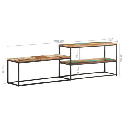 vidaXL TV-Schrank 180x30x50 cm Recyceltes Massivholz