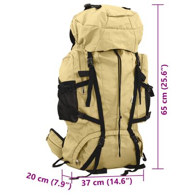 vidaXL Wanderrucksack Khaki 60 L Oxford-Gewebe