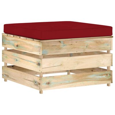 vidaXL 6-tlg. Garten-Lounge-Set mit Kissen Grün Imprägniertes Holz