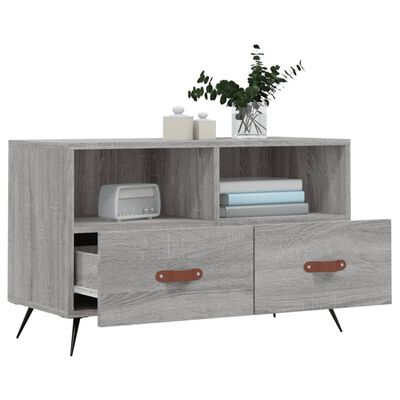 vidaXL TV-Schrank Grau Sonoma 80x36x50 cm Holzwerkstoff