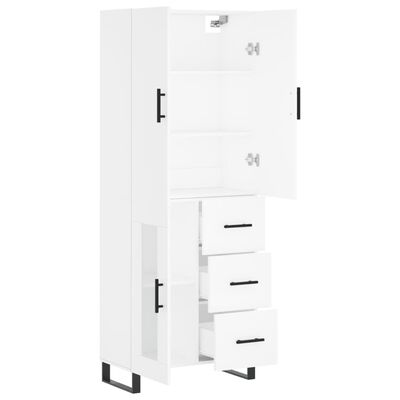 vidaXL Highboard Weiß 69,5x34x180 cm Holzwerkstoff