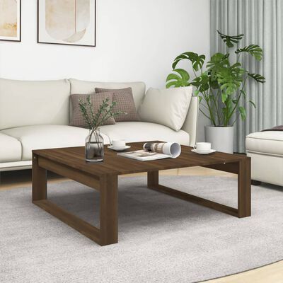 vidaXL Couchtisch Braun Eichen-Optik 100x100x35 cm Holzwerkstoff