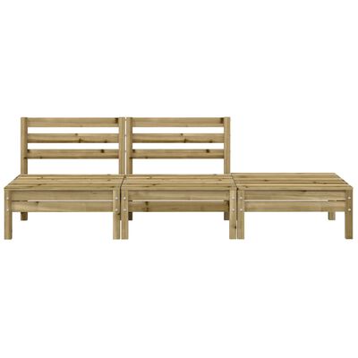 vidaXL Gartensofa 3-Sitzer Kiefernholz Imprägniert