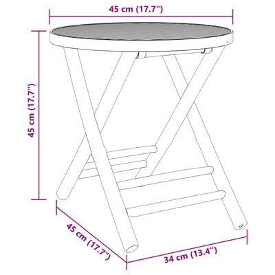 vidaXL 3-tlg. Bistro-Set Bambus