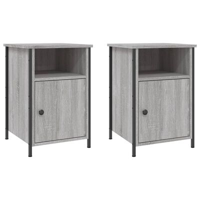 vidaXL Nachttische 2 Stk. Grau Sonoma 40x42x60 cm Holzwerkstoff