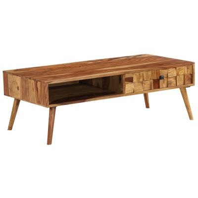 vidaXL Couchtisch Massivholz Palisander Honigbraun 110x50x37 cm