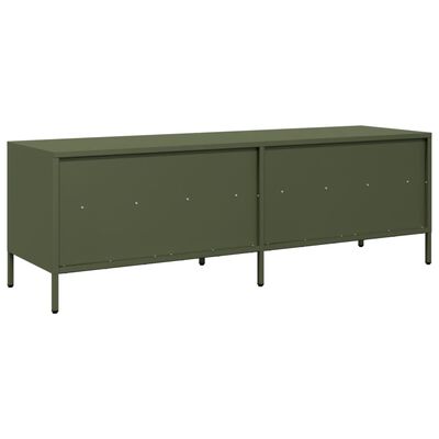 vidaXL TV-Schrank Olivgrün 135x39x43,5 cm Kaltgewalzter Stahl