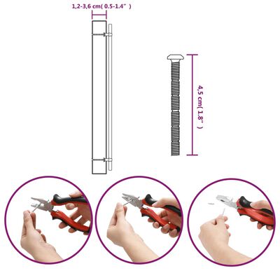 vidaXL Möbelgriffe 5 Stk. Silbern 480 mm Edelstahl