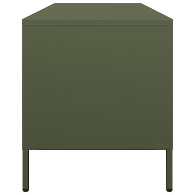 vidaXL TV-Schrank Olivgrün 135x39x43,5 cm Kaltgewalzter Stahl