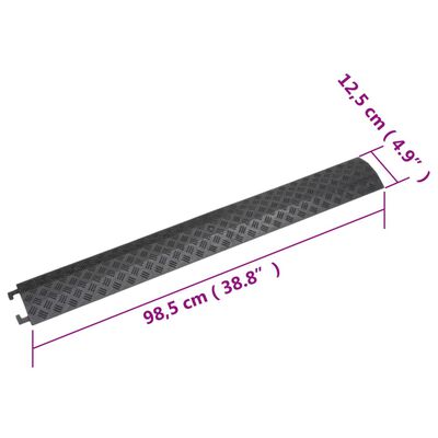 vidaXL Kabelbrücken 2 Stk. 98,5 cm Schwarz