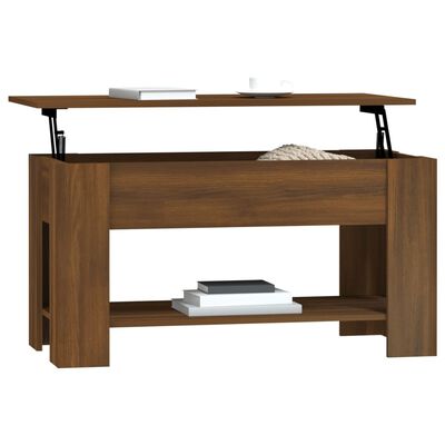 vidaXL Couchtisch Braun Eichen-Optik 101x49x52 cm Holzwerkstoff