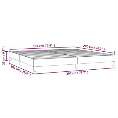 vidaXL Bettgestell Creme 200x200 cm Kunstleder