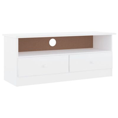 vidaXL TV-Schrank mit Schubladen ALTA Weiß 100x35x41 cm Kiefernholz