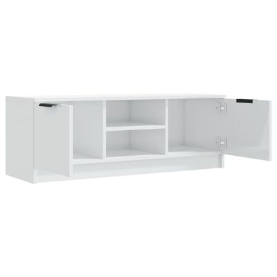 vidaXL TV-Schrank Hochglanz-Weiß 102x35x36,5 cm Holzwerkstoff