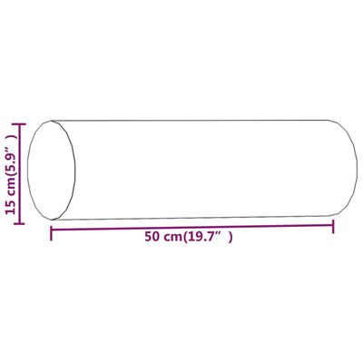 vidaXL Zierkissen 2 Stk. Rosa Ø15x50 cm Samt