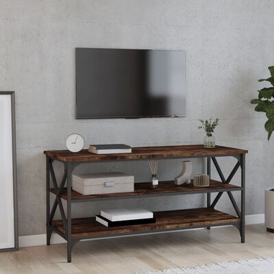 vidaXL TV-Schrank Räuchereiche 100x40x50 cm Holzwerkstoff