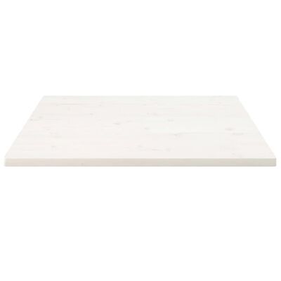 vidaXL Tischplatte Weiß 90x90x2,5 cm Massivholz Kiefer Quadratisch