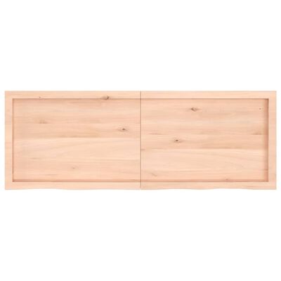 vidaXL Tischplatte 140x50x(2-4) cm Massivholz Eiche Unbehandelt