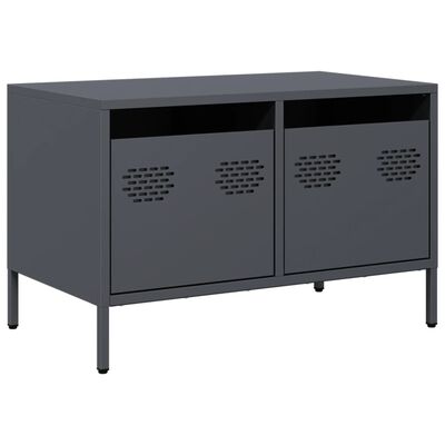 vidaXL TV-Schrank Anthrazit 68x39x43,5 cm Kaltgewalzter Stahl