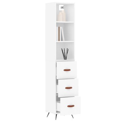 vidaXL Highboard Weiß 34,5x34x180 cm Holzwerkstoff