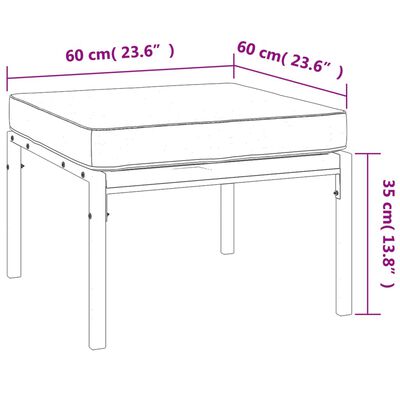 vidaXL 6-tlg. Garten-Lounge-Set mit Sandfarbigen Kissen Stahl