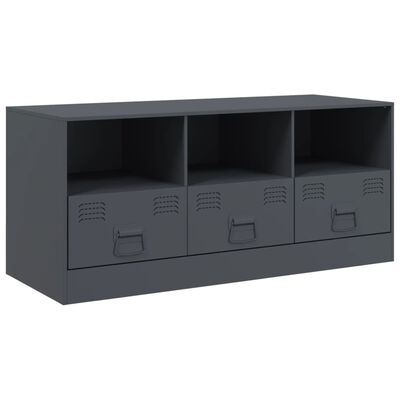 vidaXL TV-Schrank Anthrazit 99x39x44 cm Stahl