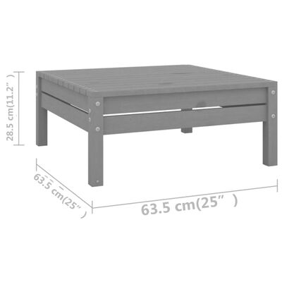 vidaXL 6-tlg. Garten-Lounge-Set Grau Kiefer Massivholz