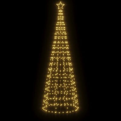 vidaXL LED-Weihnachtsbaum mit Erdspießen 570 LEDs Warmweiß 300 cm