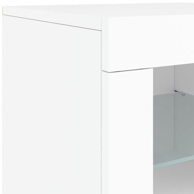 vidaXL Sideboard mit LED-Beleuchtung Weiß 60,5x37x67 cm