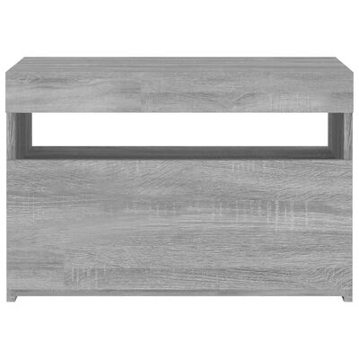 vidaXL TV-Schrank mit LED-Leuchten Grau Sonoma 60x35x40 cm