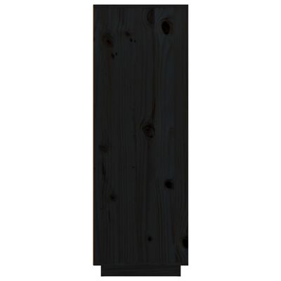 vidaXL Highboard Schwarz 89x40x116,5 cm Massivholz Kiefer