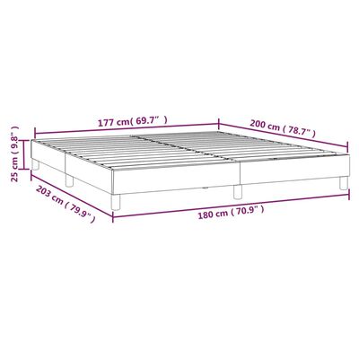 vidaXL Bettgestell Weiß 180x200 cm Kunstleder