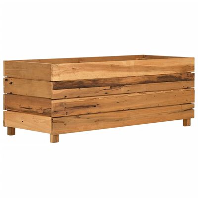 vidaXL Hochbeet 100x40x38 cm Teak Altholz und Stahl