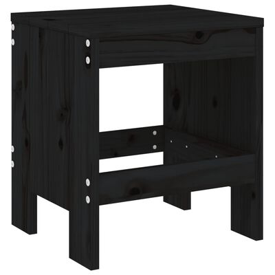 vidaXL 3-tlg. Garten-Bistro-Set Schwarz Massivholz Kiefer