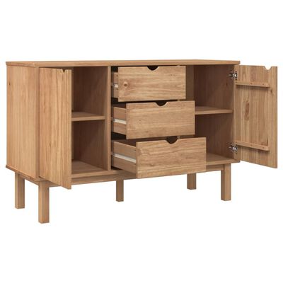 vidaXL Sideboard OTTA 113,5x43x73 cm Massivholz Kiefer