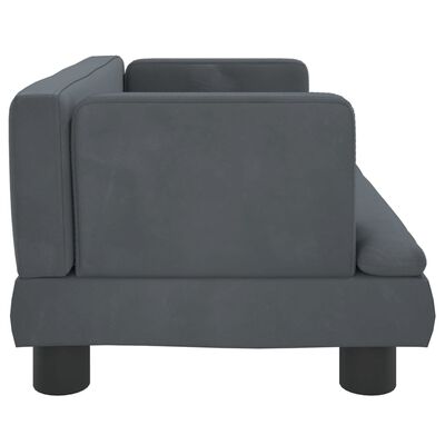 vidaXL Kindersofa Dunkelgrau 60x40x30 cm Samt