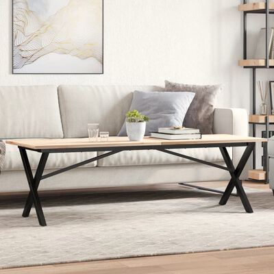 vidaXL Couchtisch-Gestell in X-Form 140x30x43 cm Gusseisen