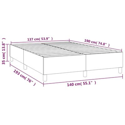 vidaXL Bettgestell Dunkelblau 140x190 cm Samt