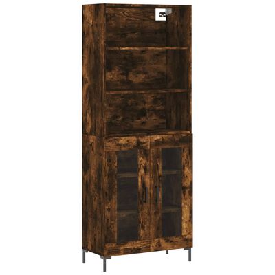 vidaXL Highboard Räuchereiche 69,5x34x180 cm Holzwerkstoff