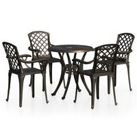 vidaXL 5-tlg. Bistro-Set Aluminiumguss Bronzen