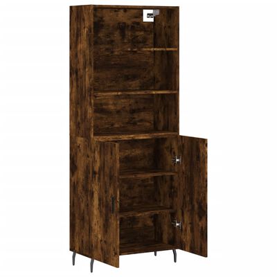 vidaXL Highboard Räuchereiche 69,5x34x180 cm Holzwerkstoff